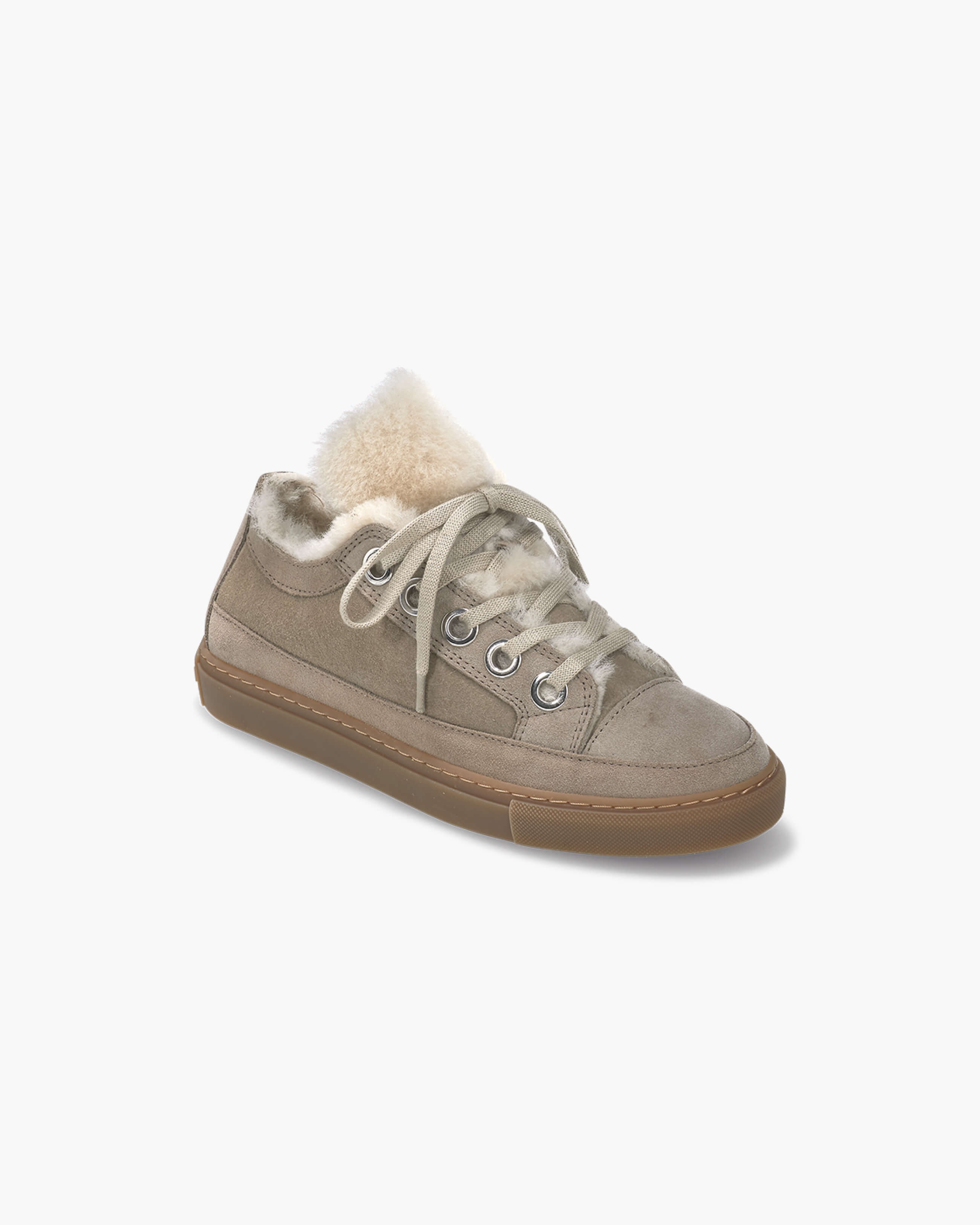 Lace Up Shearling Sneaker