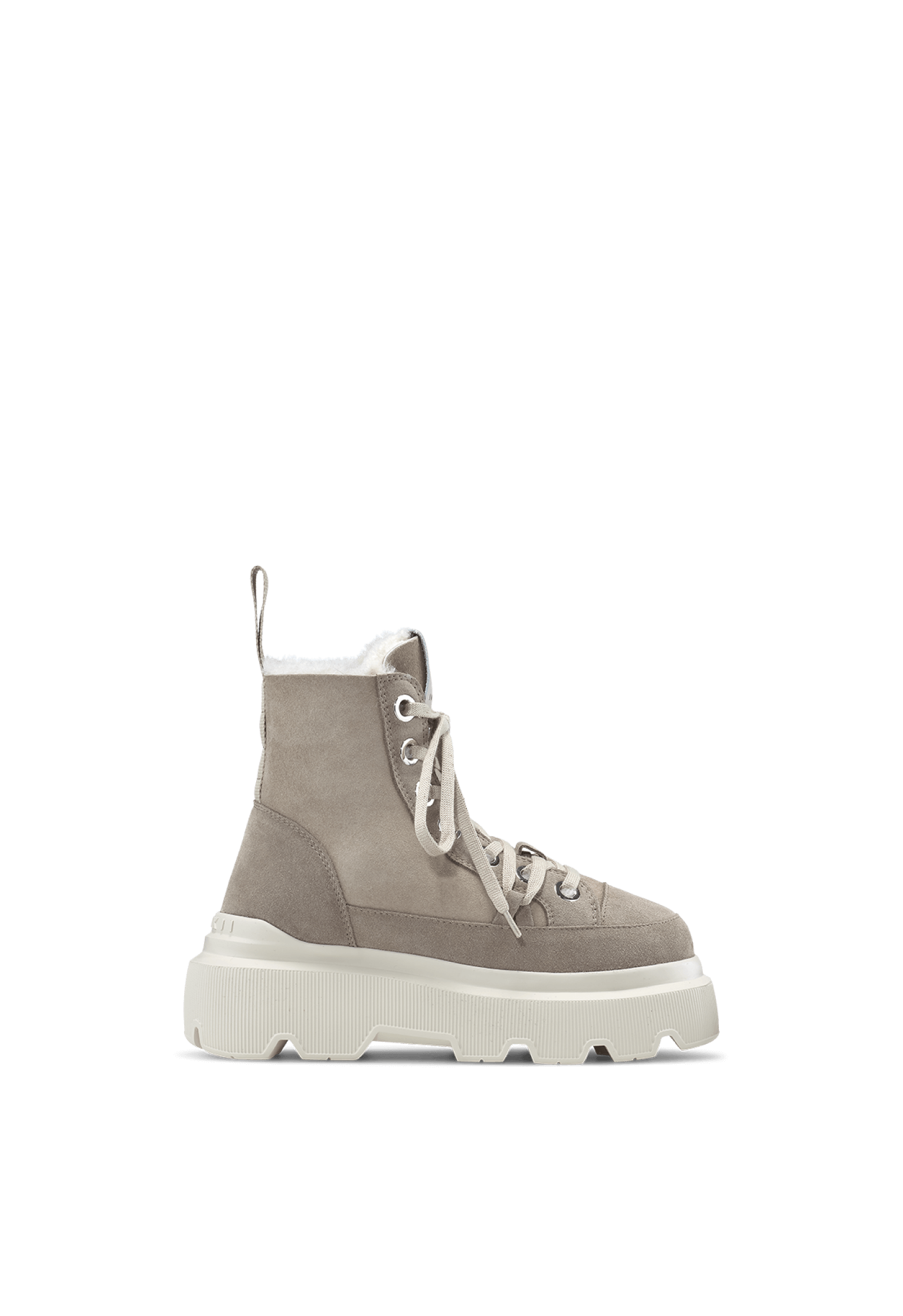 【Inuikii】 Matilda shearling-linedスエードレースアップブー Matilda Shearling for Women
