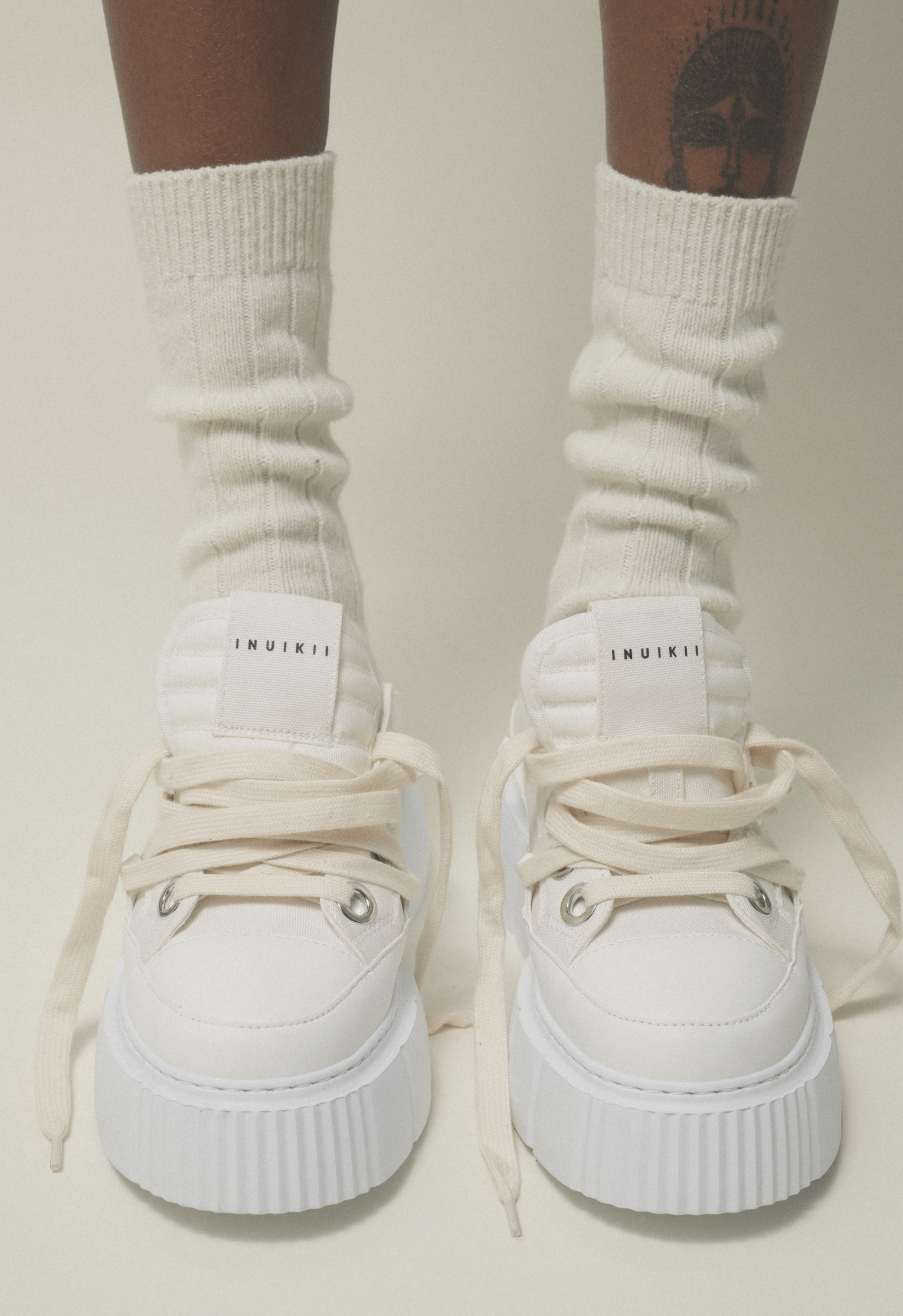 【Inuikii】スニーカークラシックシアリングアンドレザーアンク Winter Sneakers for Women