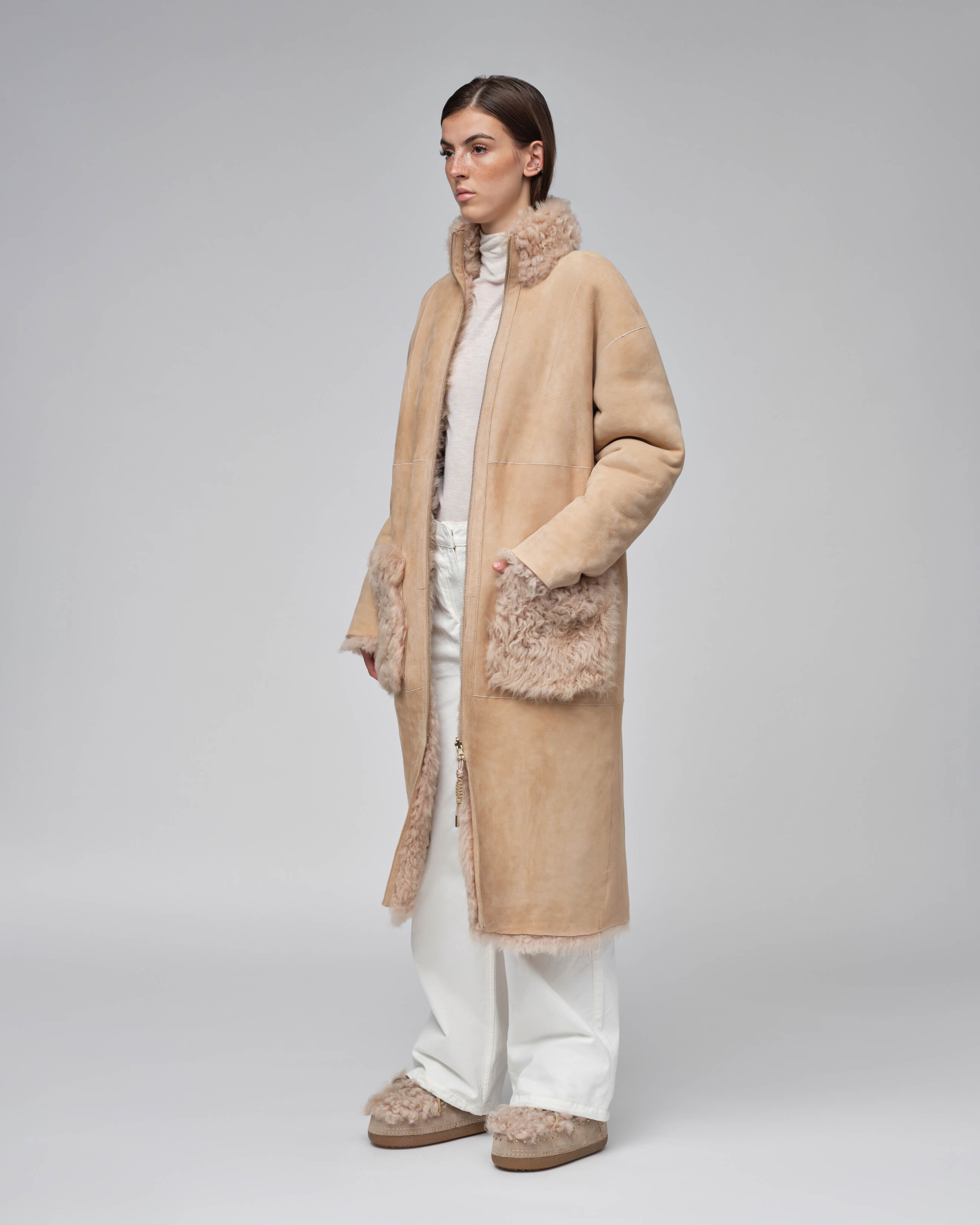 INUIKII Shearling Coat