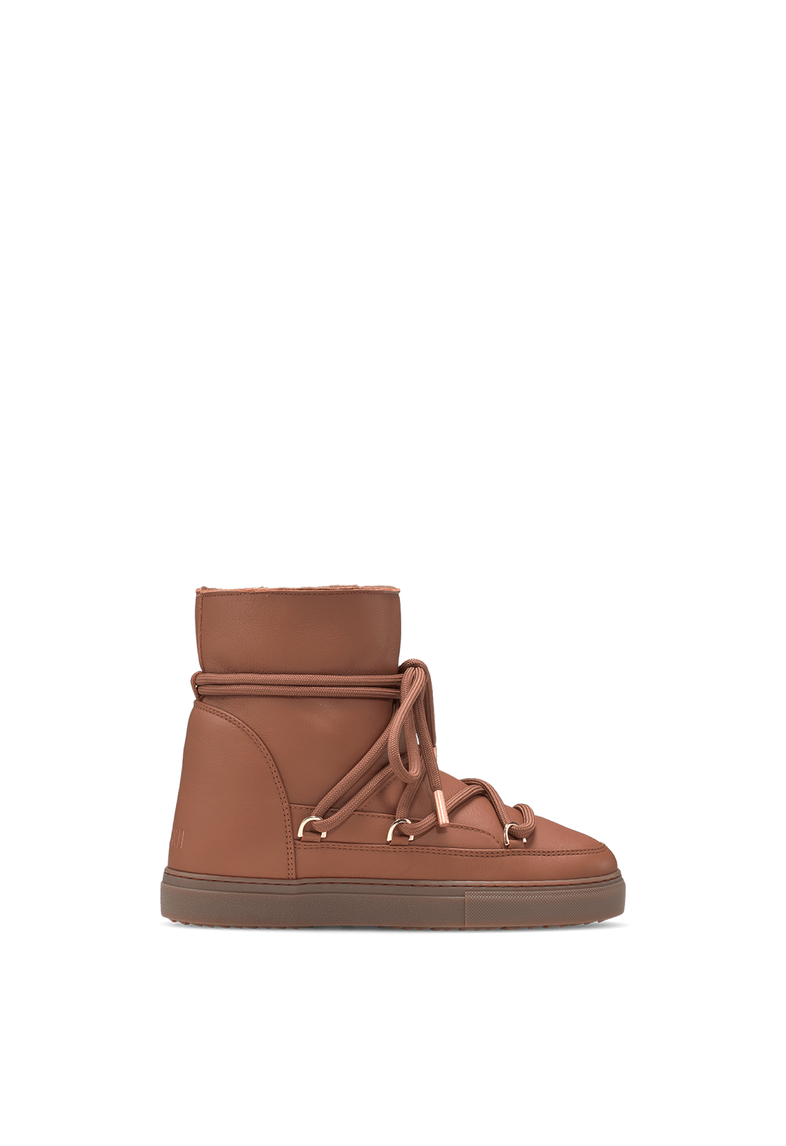 INUIKII ノルウェージャン ハイ ムートン裏地付きレザーブーツ Full Leather Winter Shoes for Women