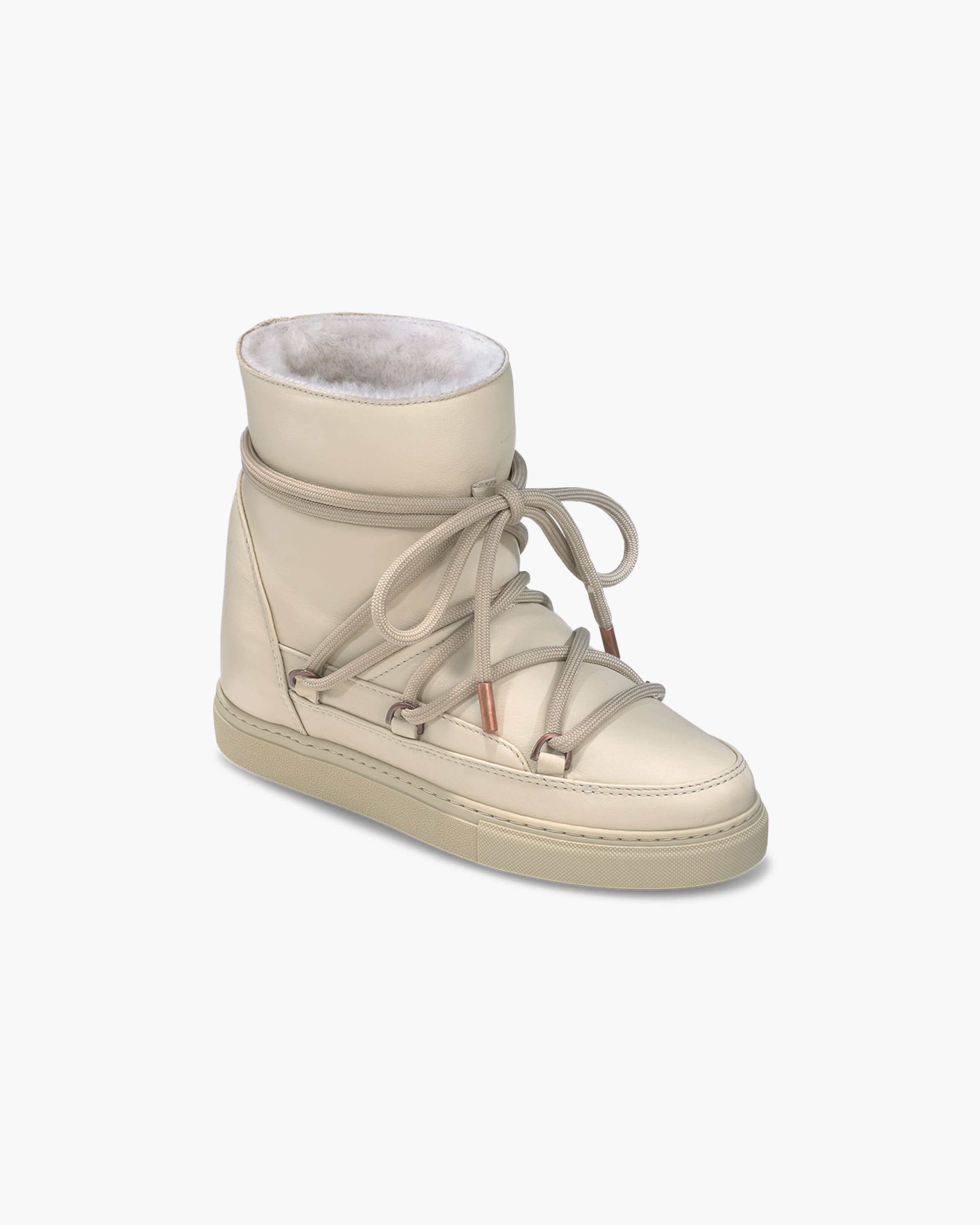 INUIKII Full Leather Wedge Sneaker for Women