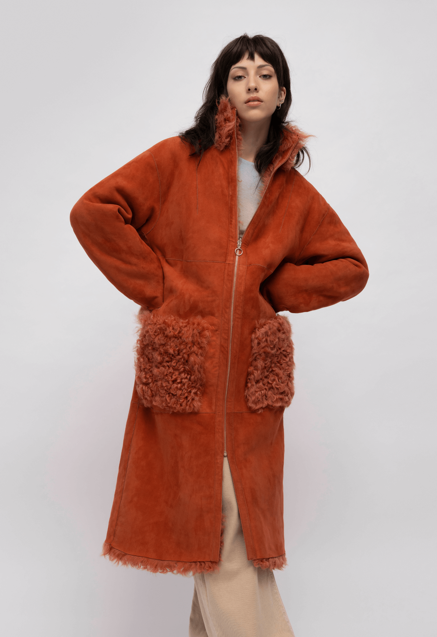 INUIKII Shearling Coat