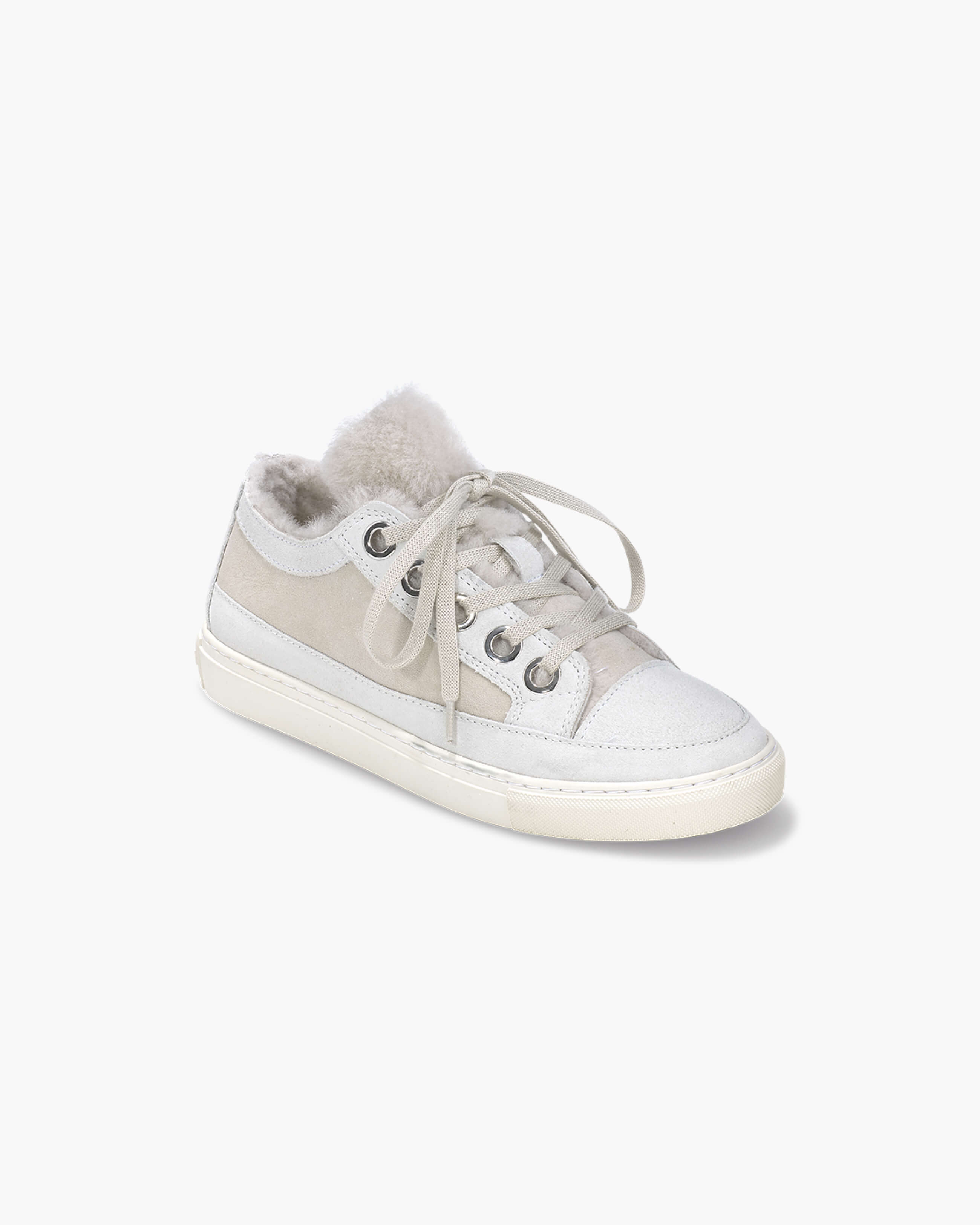 Lace Up Shearling Sneaker
