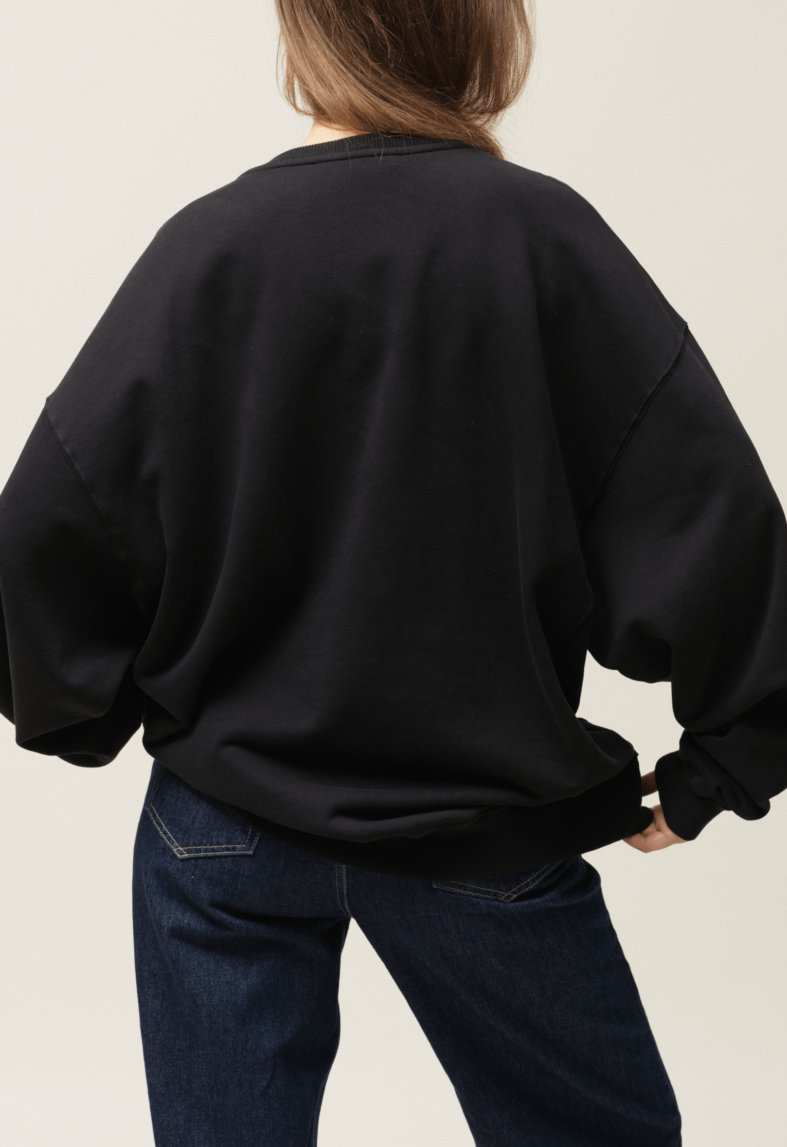 Oversized Flock Logo Sweatshirt