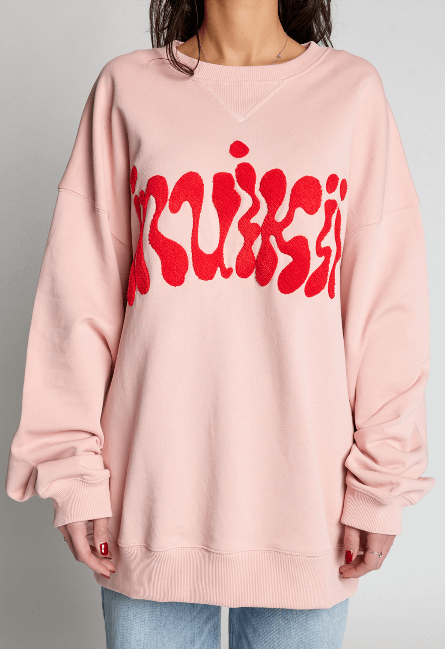 Oversized Flock Logo Sweatshirt